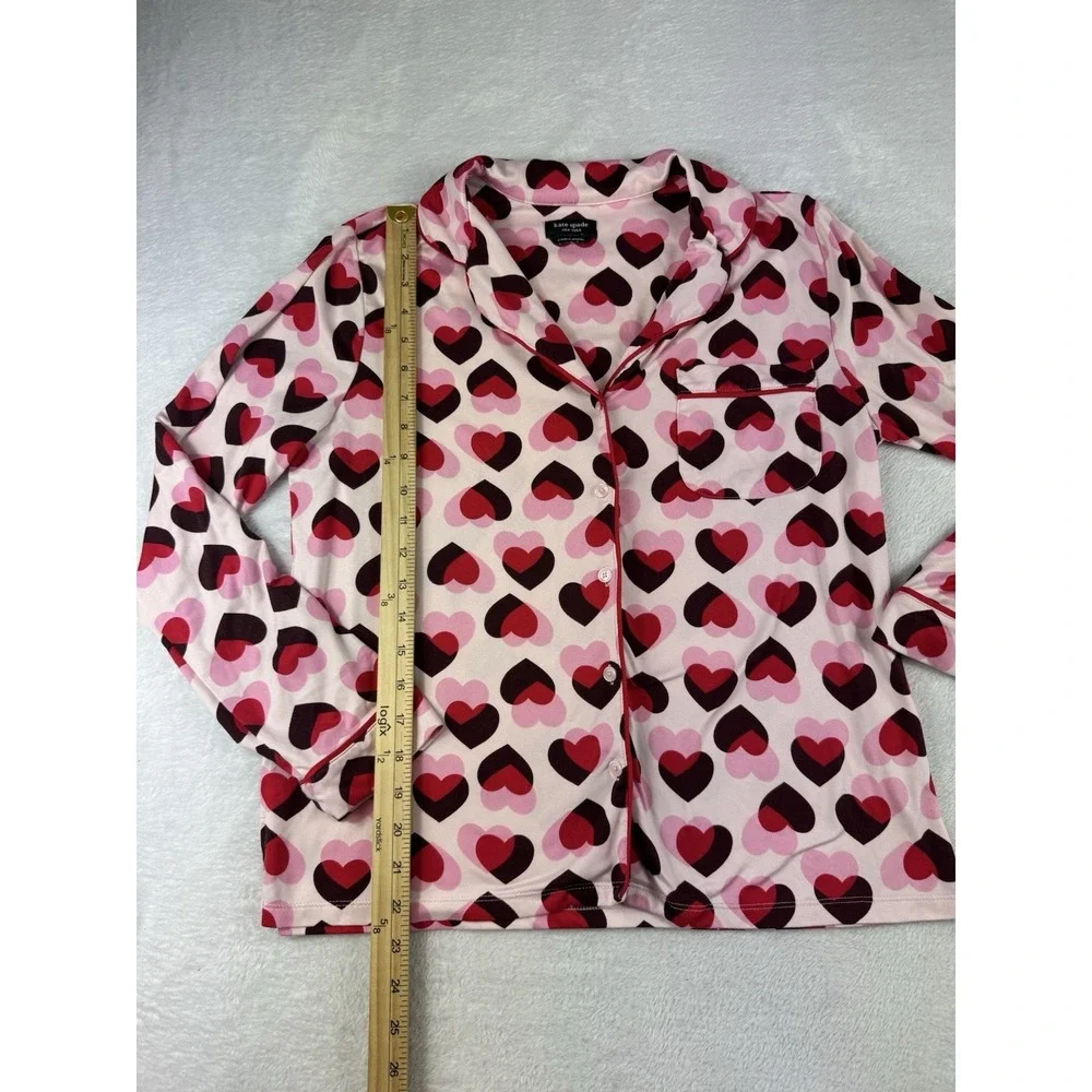 Kate Spade New York Sleep PJ‎ Pajama Set Sizer Small Hearts Prints C089 -6